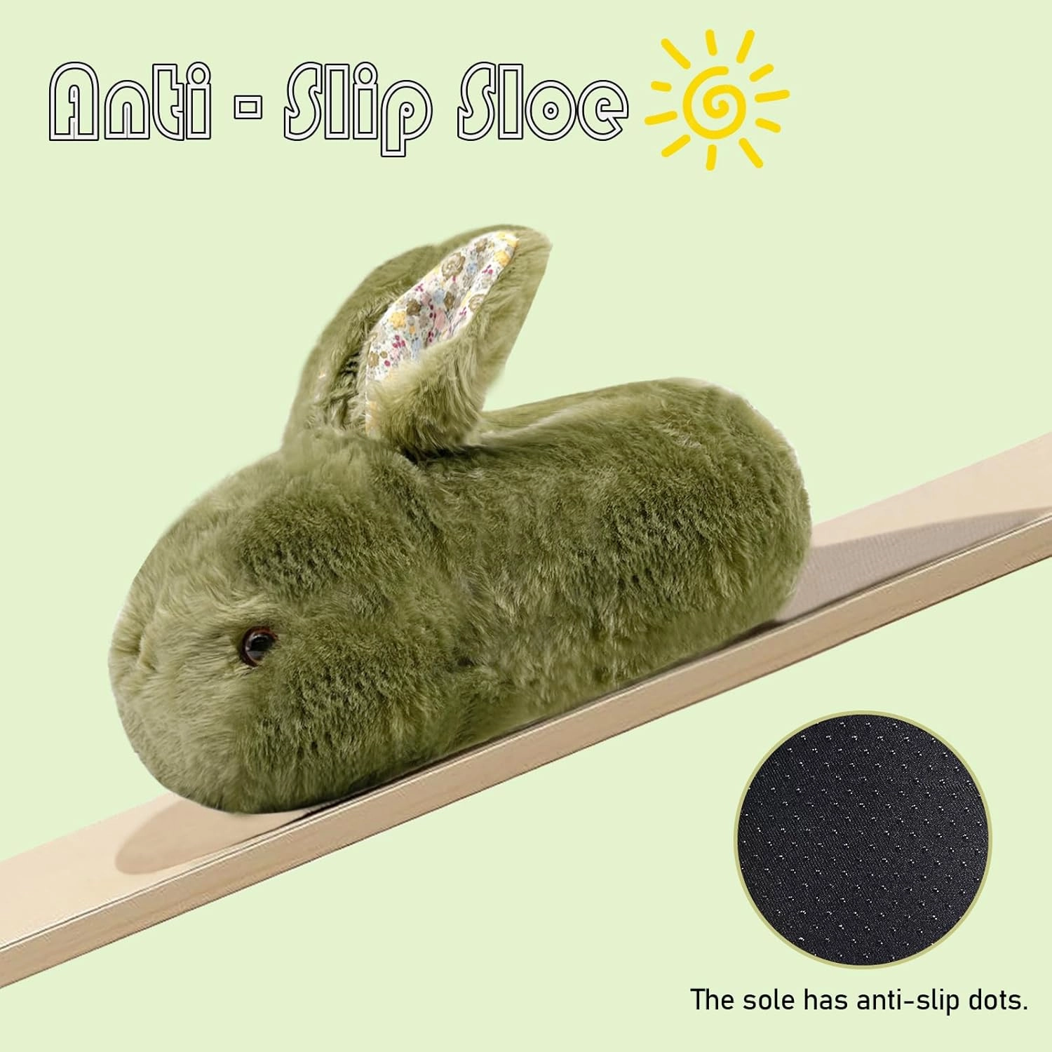 Toddler Bunny Slippers - Cute Kids Soft Plush Warm Winter Non-Slip House Slippers Indoor Shoes