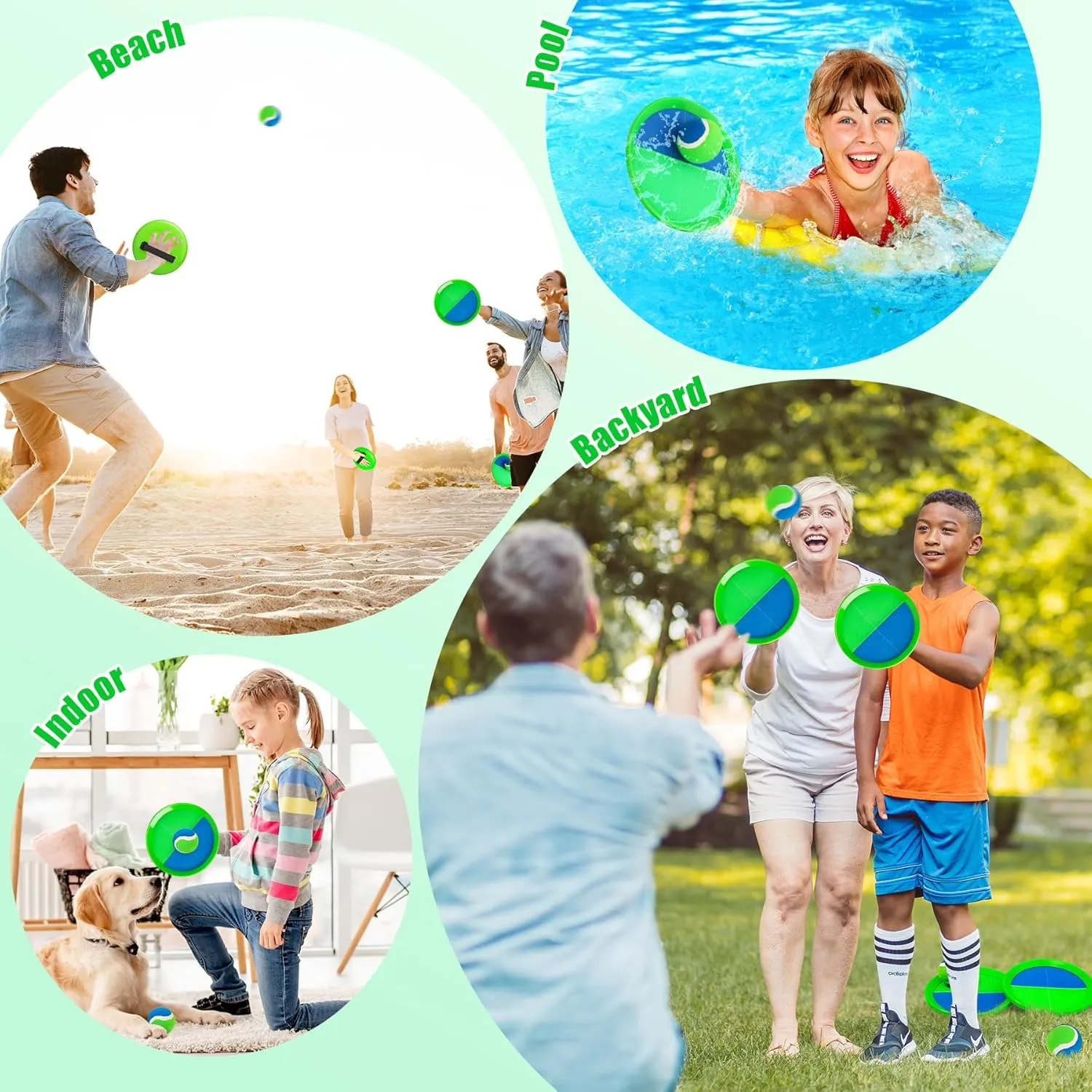 Toss and Catch Ball Game - Ideal Outdoor Beach, Pool & Yard Toy for Toddlers and Kids Ages 4, 5, 6, 7, 8 , Perfect for Boys Girls - Great Birthday Gift & Easter Basket Stuffer