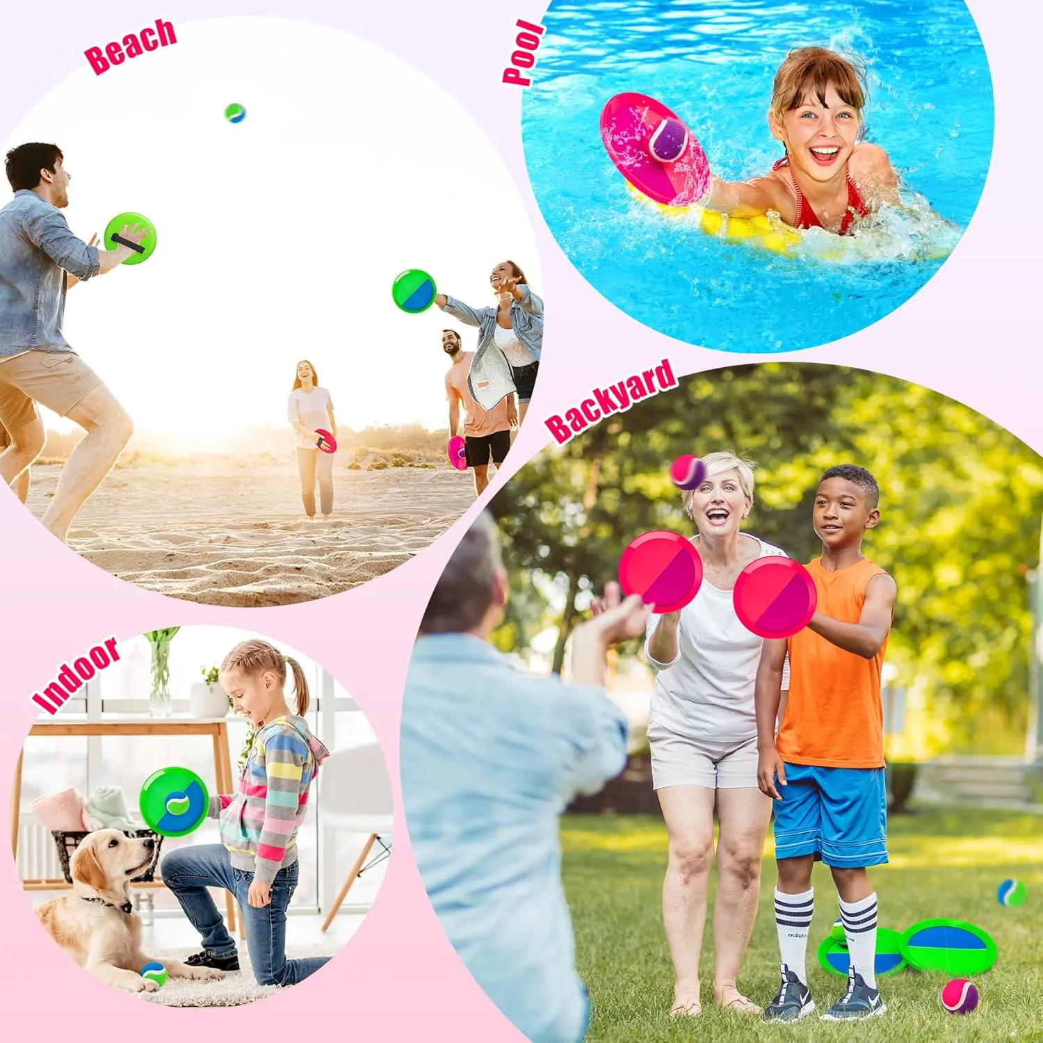 Toss and Catch Ball Game - Ideal Outdoor Beach, Pool & Yard Toy for Toddlers and Kids Ages 4, 5, 6, 7, 8 , Perfect for Boys Girls - Great Birthday Gift & Easter Basket Stuffer