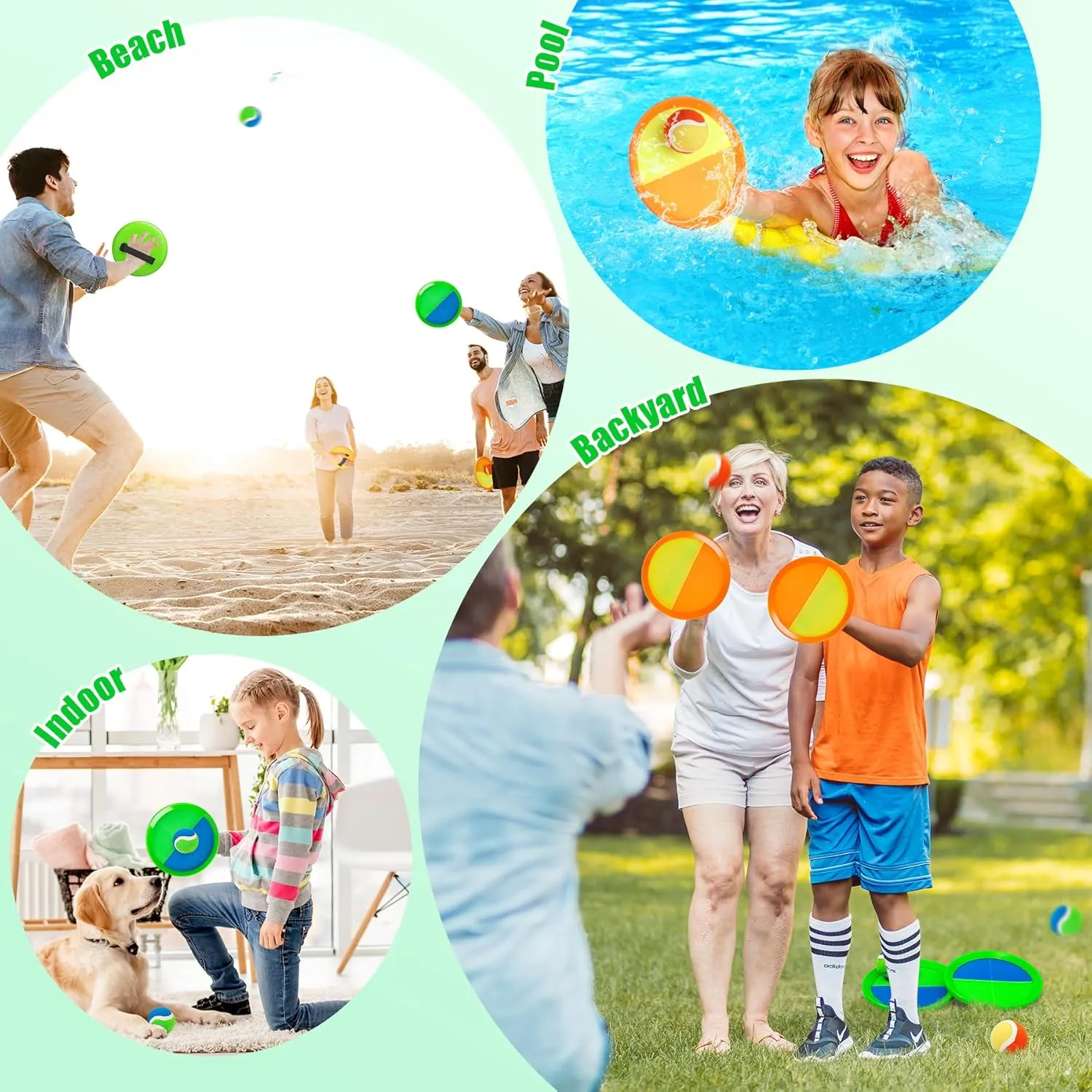Toss and Catch Ball Game - Ideal Outdoor Beach, Pool & Yard Toy for Toddlers and Kids Ages 4, 5, 6, 7, 8 , Perfect for Boys Girls - Great Birthday Gift & Easter Basket Stuffer