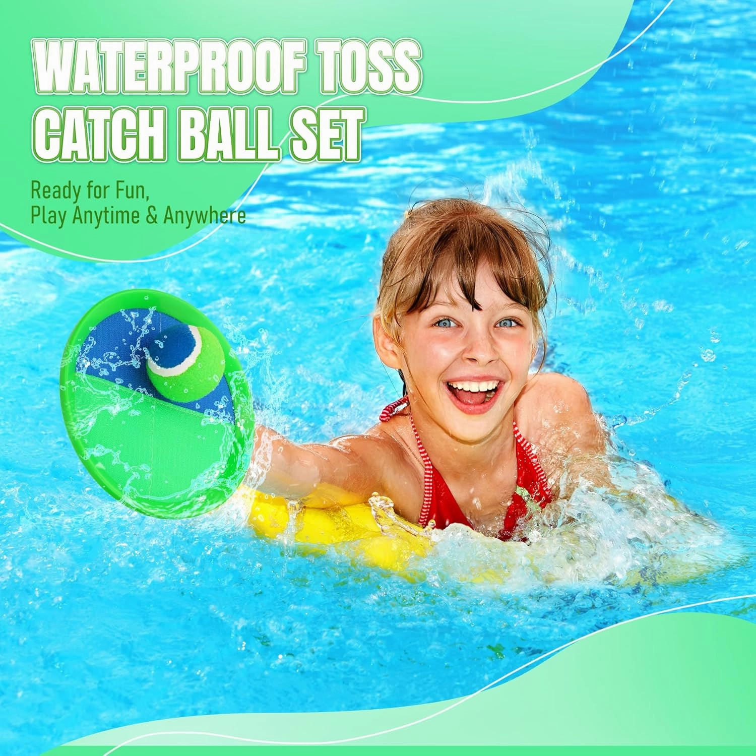 Toss and Catch Ball Game - Ideal Outdoor Beach, Pool & Yard Toy for Toddlers and Kids Ages 4, 5, 6, 7, 8 , Perfect for Boys Girls - Great Birthday Gift & Easter Basket Stuffer