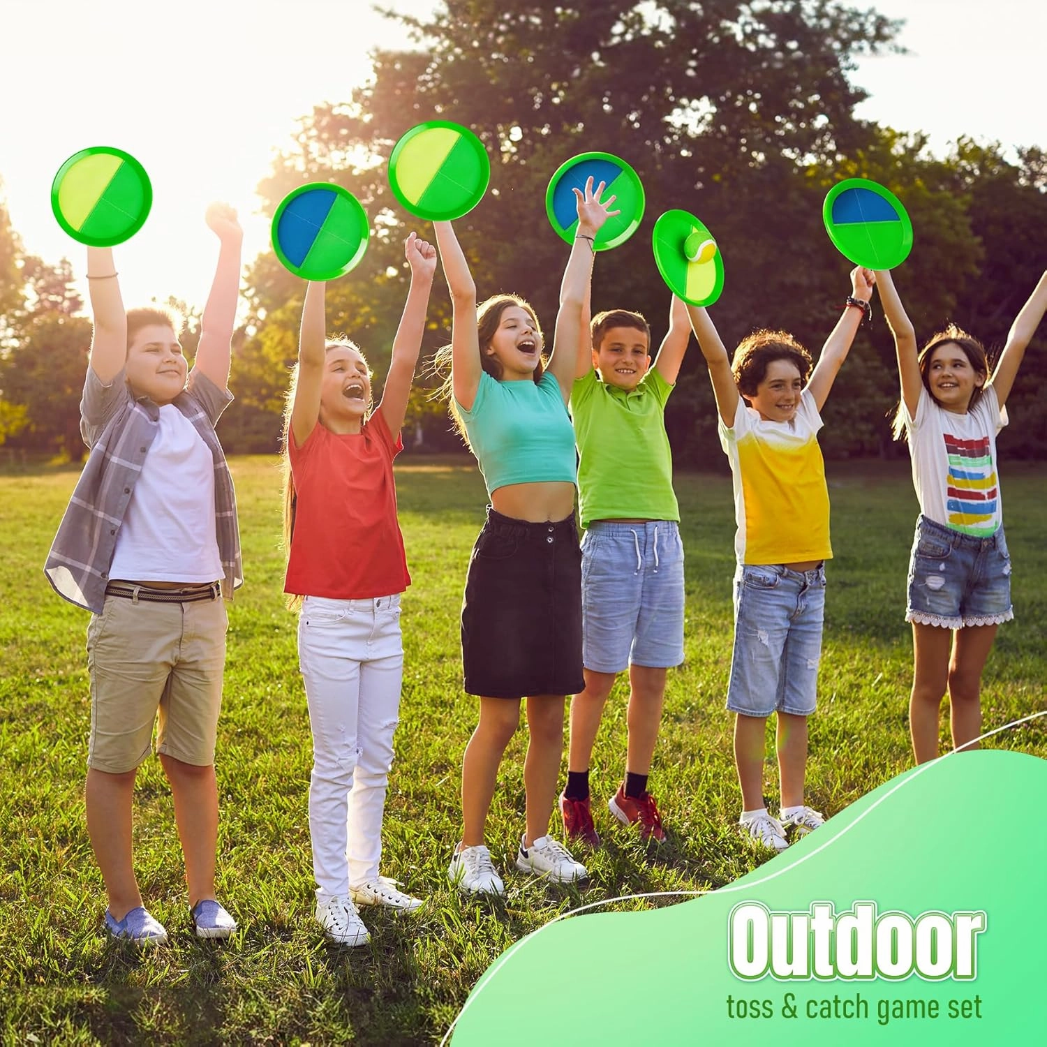 Toss and Catch Ball Game - Ideal Outdoor Beach, Pool & Yard Toy for Toddlers and Kids Ages 4, 5, 6, 7, 8 , Perfect for Boys Girls - Great Birthday Gift & Easter Basket Stuffer