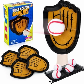 Toss and Catch Outdoor Game for Summer Pool Beach Yard Lawn Camping Outside Toys for Kids Ages 3 4 5 6 7 8 9 10 11 12 Gifts for Boys Girls 4 Paddles 4 Balls