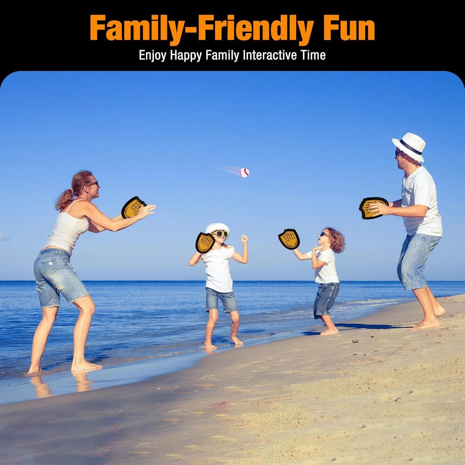 Toss and Catch Outdoor Game for Summer Pool Beach Yard Lawn Camping Outside Toys for Kids Ages 3 4 5 6 7 8 9 10 11 12 Gifts for Boys Girls 4 Paddles 4 Balls