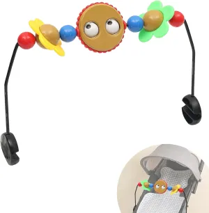 Toy Bar for Baby Bouncer, Googly Eyes Toy Plays Music and Balls Make Tinkling Sounds, Babies Bouncer Toys Accessory, Easy to Install & Baby-Safe Plastic