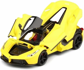 Toy Cars Model Ferrari Race 1/24 Yellow LaFerrari Die-cast Vehicles with Sound and Light