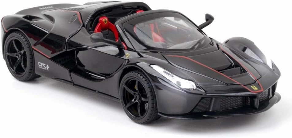 Toy Cars Model Ferrari Roadster 1/24 Black LaFerrari Die-cast Vehicles with Sound and Light