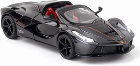 Toy Cars Model Ferrari Roadster 1/24 Black LaFerrari Die-cast Vehicles with Sound and Light