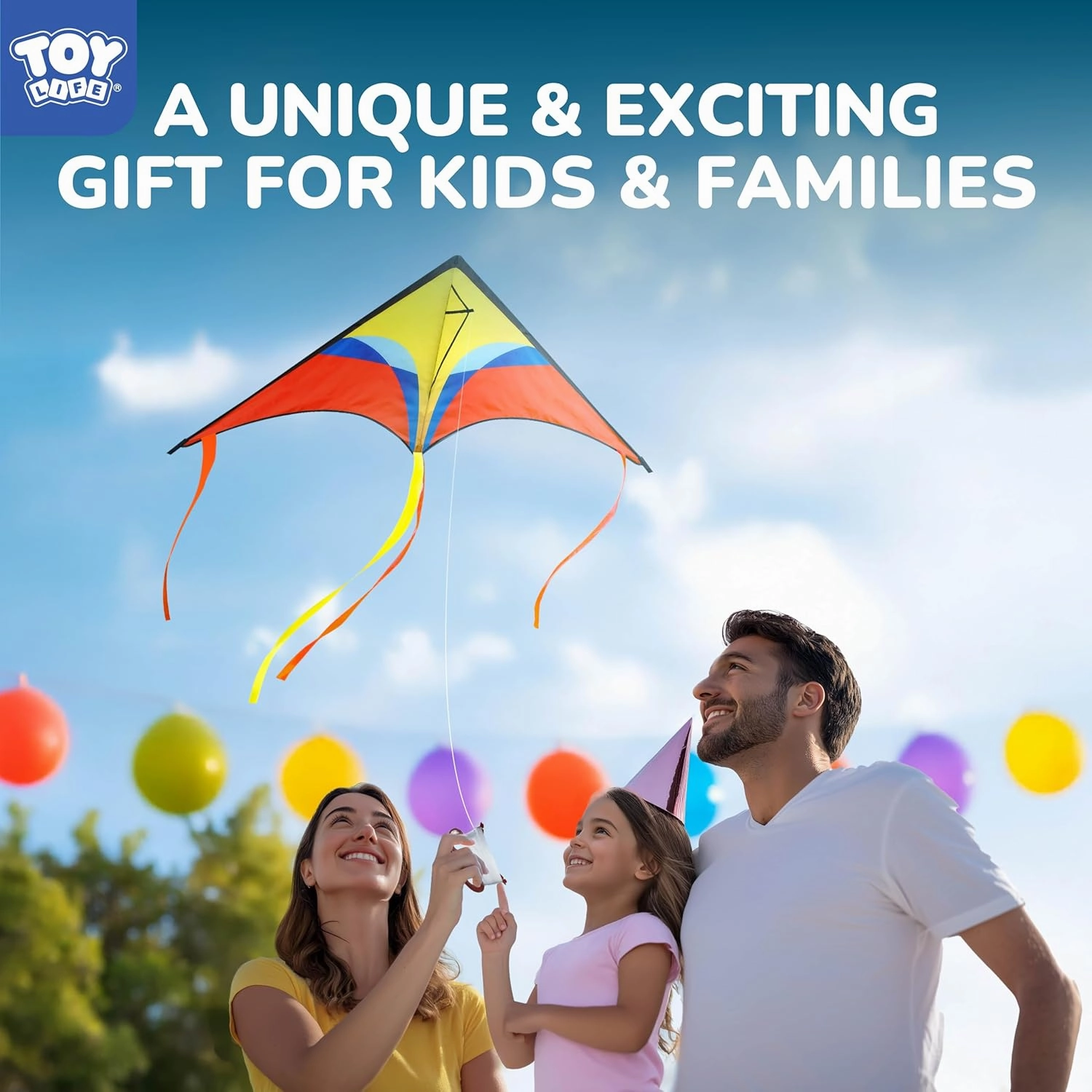 TOY Life Delta Kites for Kids & Adults – Easy to Fly Large Kites for Outdoor Beach & Park Fun – Durable, Lightweight & High-Flying for Kids Ages 4-8