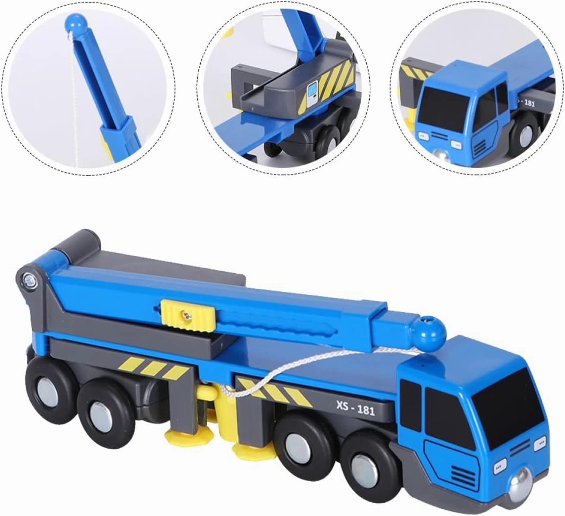 TOYANDONA Crane Model Engineering Car 2pcs Engineering Vehicle Mini Toys Truck Toys Woody Toy Engineering Car Toy Telescopic Crane Lifter Truck Model Crane Model Train Crane Truck Plastic