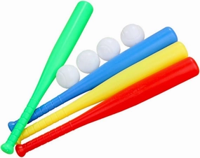 Toyvian Baseball Toy Set Plastic Baseball Bats Balls for Boys and Girls' Play Learning Random