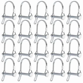 Trailer Coupler Pin, Wire Lock Pins, Shaft Locking Pin, Wire Locking Pin, Arch Shape Safety Coupler Pin with Long Ear for Trailer Farm (20 Pieces, 6mm x 44.5mm)