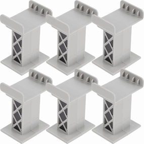 Train Bridge 18 Pcs Train Pier Train Track Risers Train Track Railway Supports Train Bridge Riser Toy Train Bridge Supports Train Bridge Block Track Toy