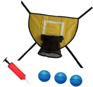 Trampoline Basketball Hoop Set Basketball Goal Sports Toy Trampoline Accessories for Kids Adults Children