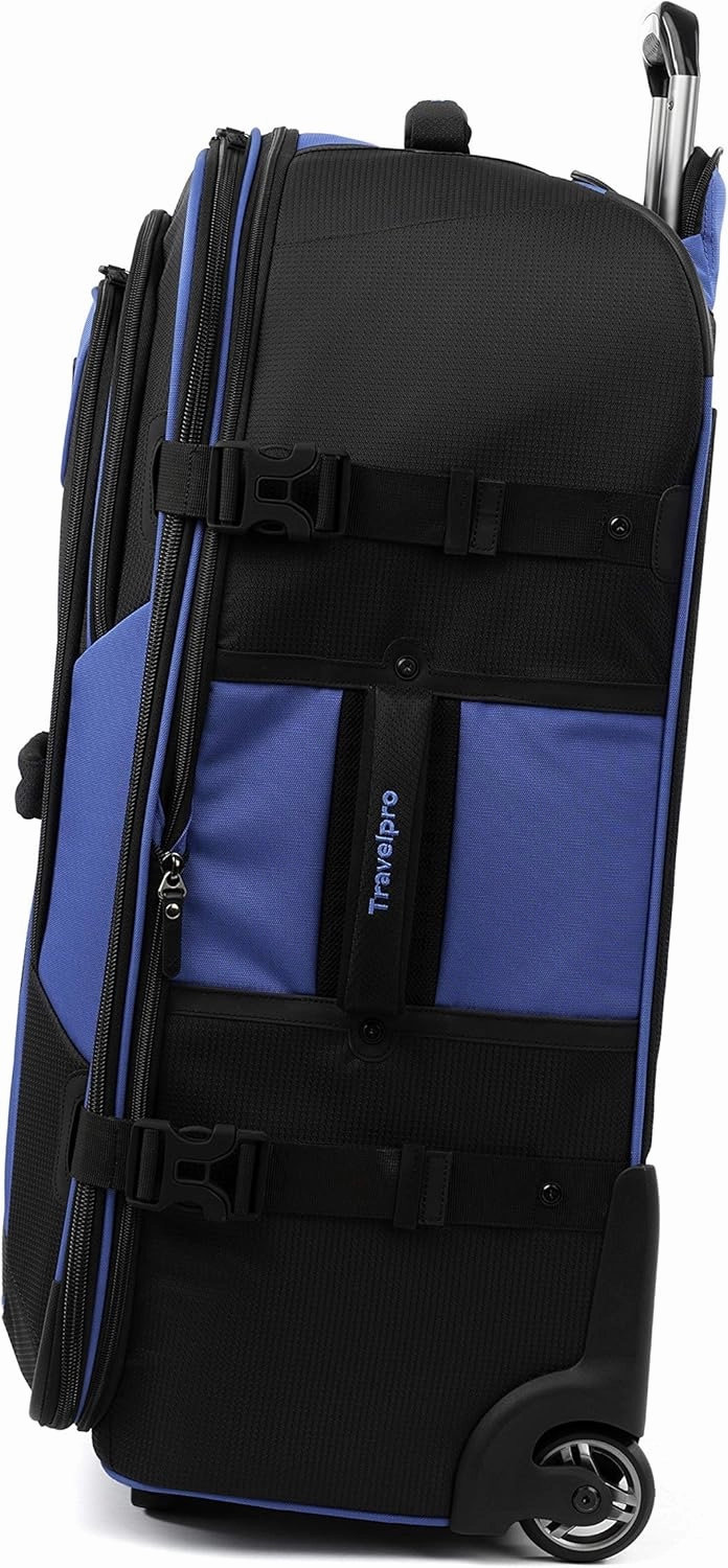 Travelpro Unisex-Adult Bold Softside Expandable Rollaboard Upright Luggage, Blue/Black, Checked-Large 28-Inch