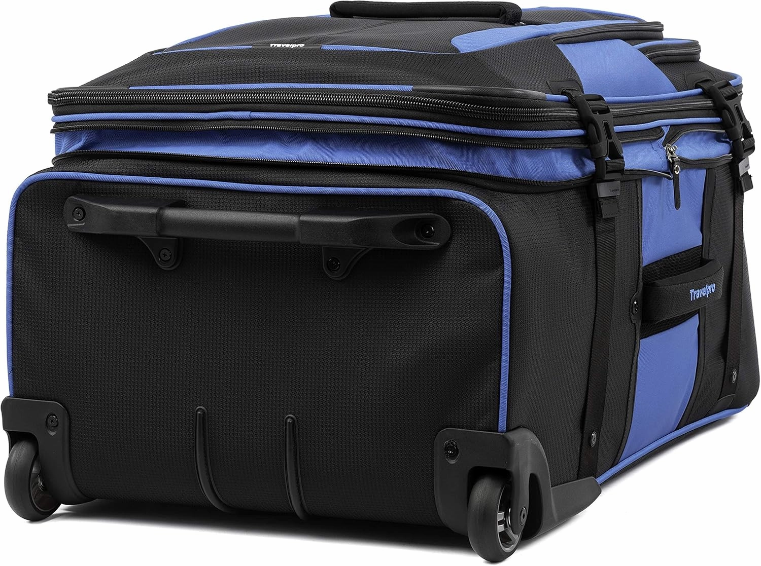 Travelpro Unisex-Adult Bold Softside Expandable Rollaboard Upright Luggage, Blue/Black, Checked-Large 28-Inch