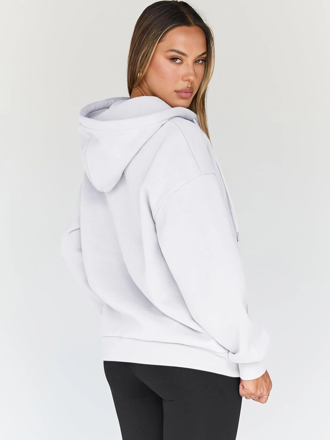 Trendy Queen Womens Zip Up Hoodies Oversized Sweatshirts Fall Fashion Outfits Casual Jackets 2025 Winter Clothes