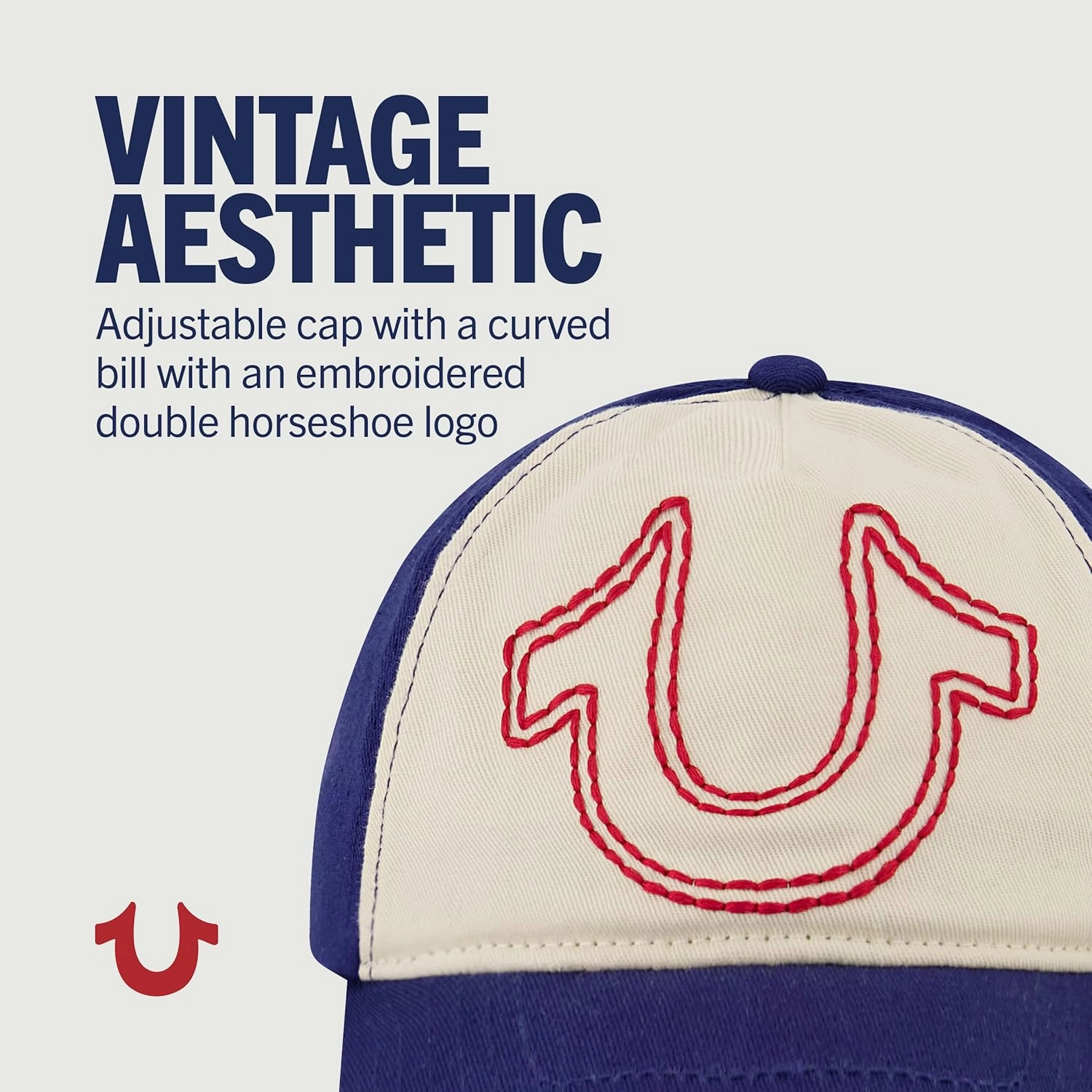 True Religion Boys Kids Baseball Hat with Large Horseshoe Logo