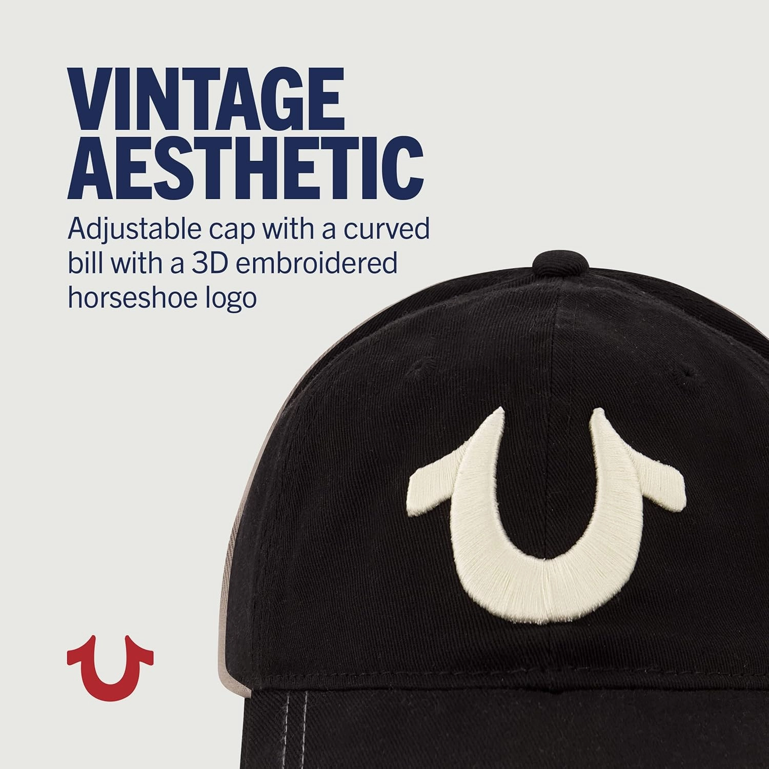 True Religion Boys Kids Baseball Hat with Large Horseshoe Logo