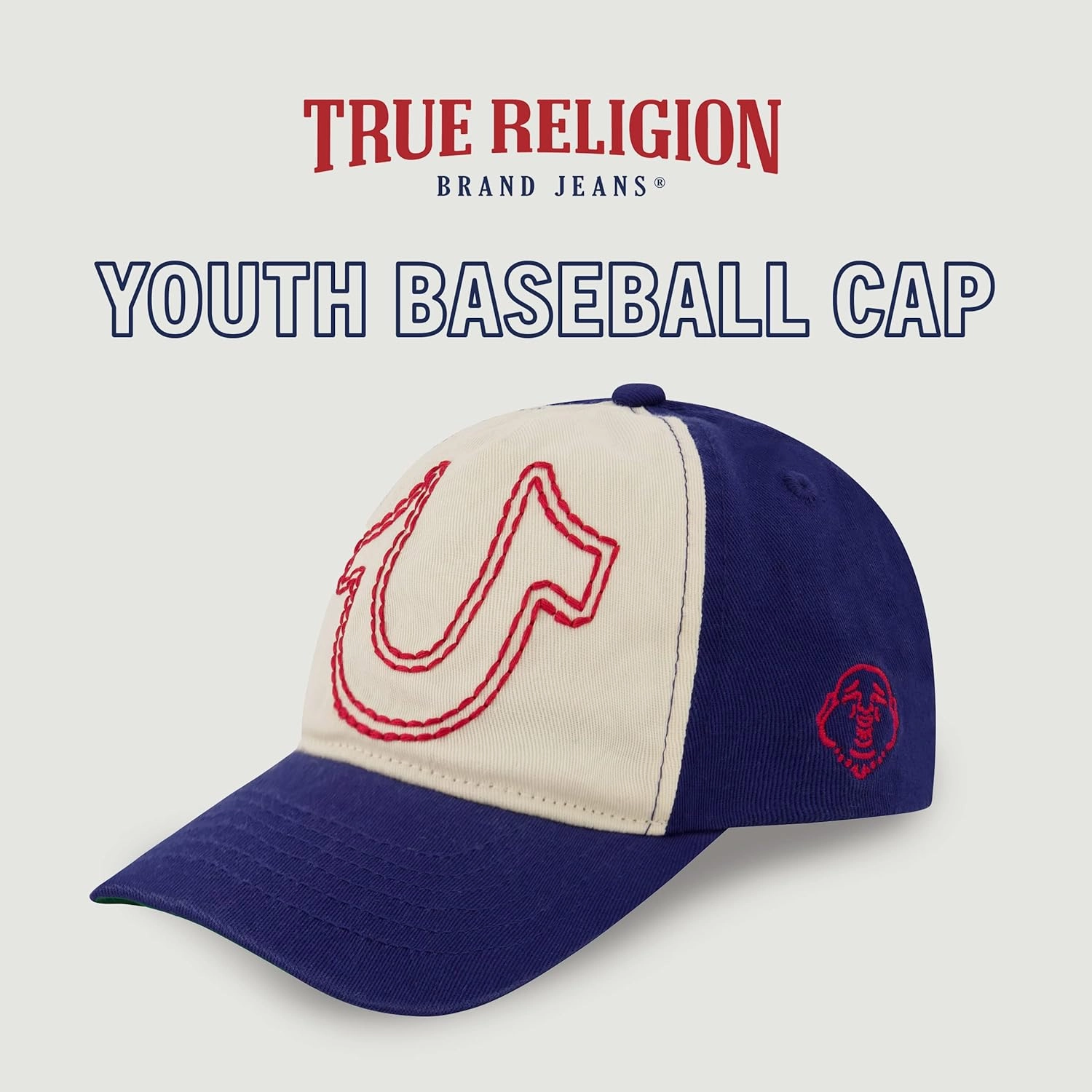 True Religion Boys Kids Baseball Hat with Large Horseshoe Logo