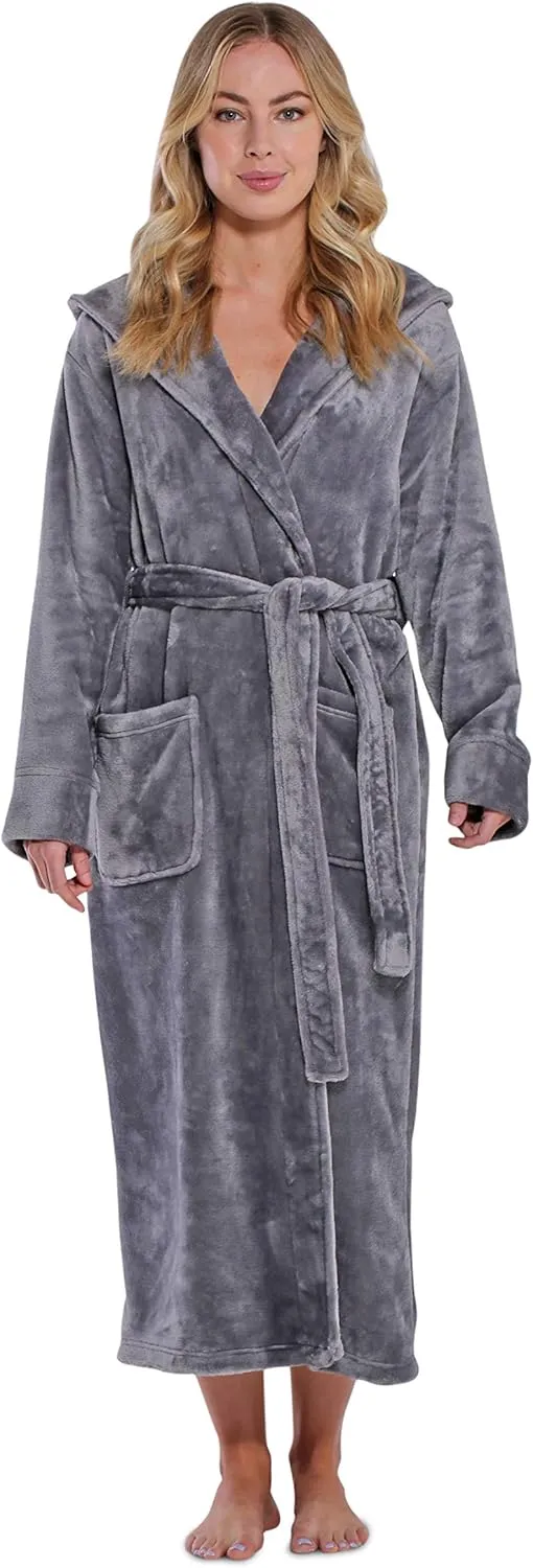 Turquaz Plush Robes For Women, Soft Warm Fleece Bathrobe for Women