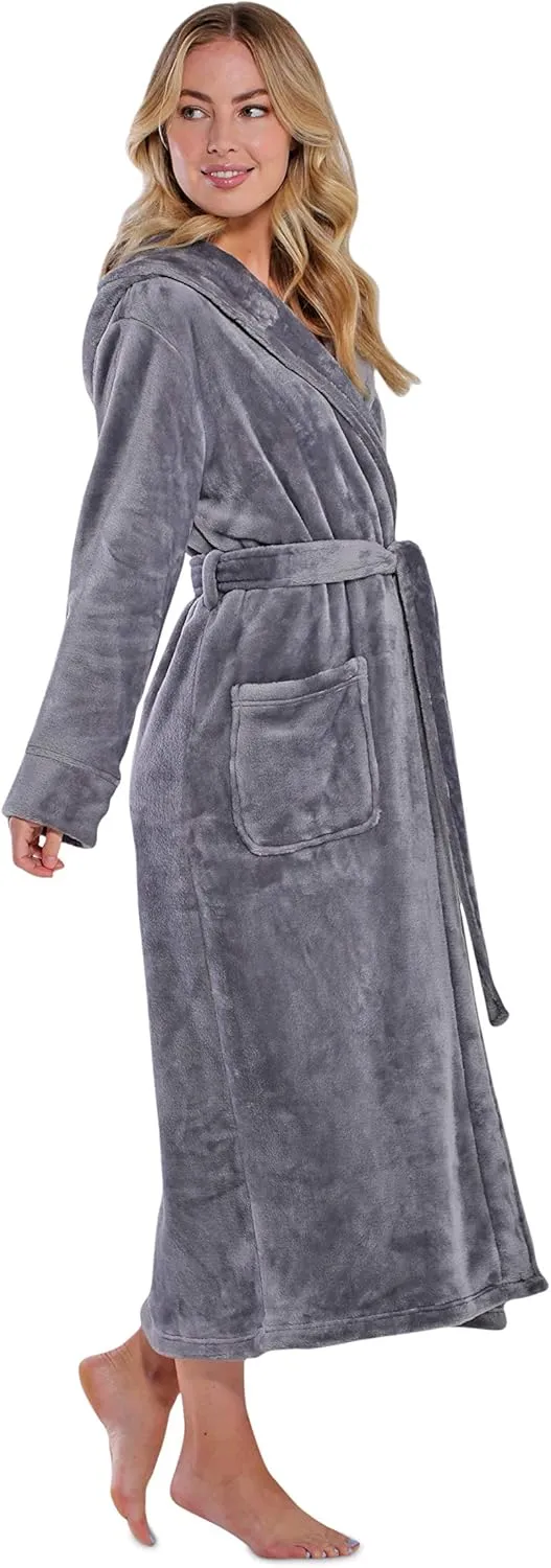 Turquaz Plush Robes For Women, Soft Warm Fleece Bathrobe for Women