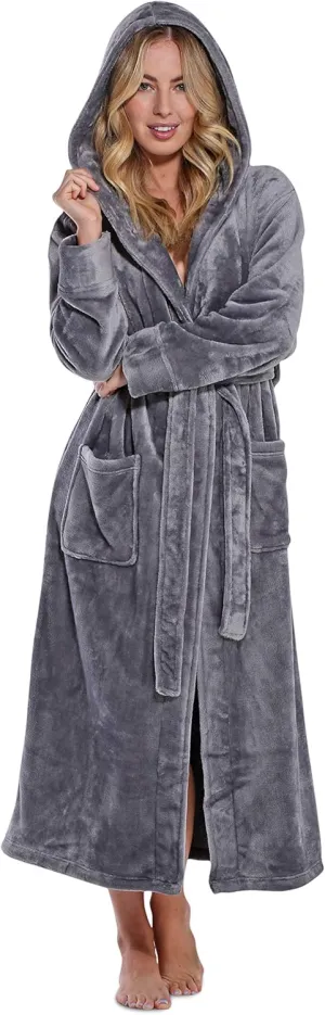 Turquaz Plush Robes For Women, Soft Warm Fleece Bathrobe for Women