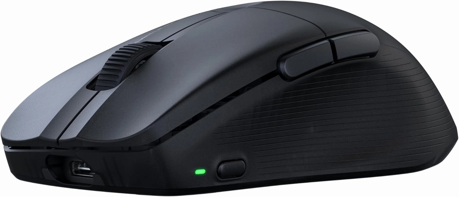 Turtle Beach Pure Air - Ultra-Light Wireless Ergonomic RGB Gaming Mouse, 26K DPI Optical Sensor, 125 Hour Battery, Dual Wireless System, Titan Optical Switches, Bluetooth, RGB Illumination - Black