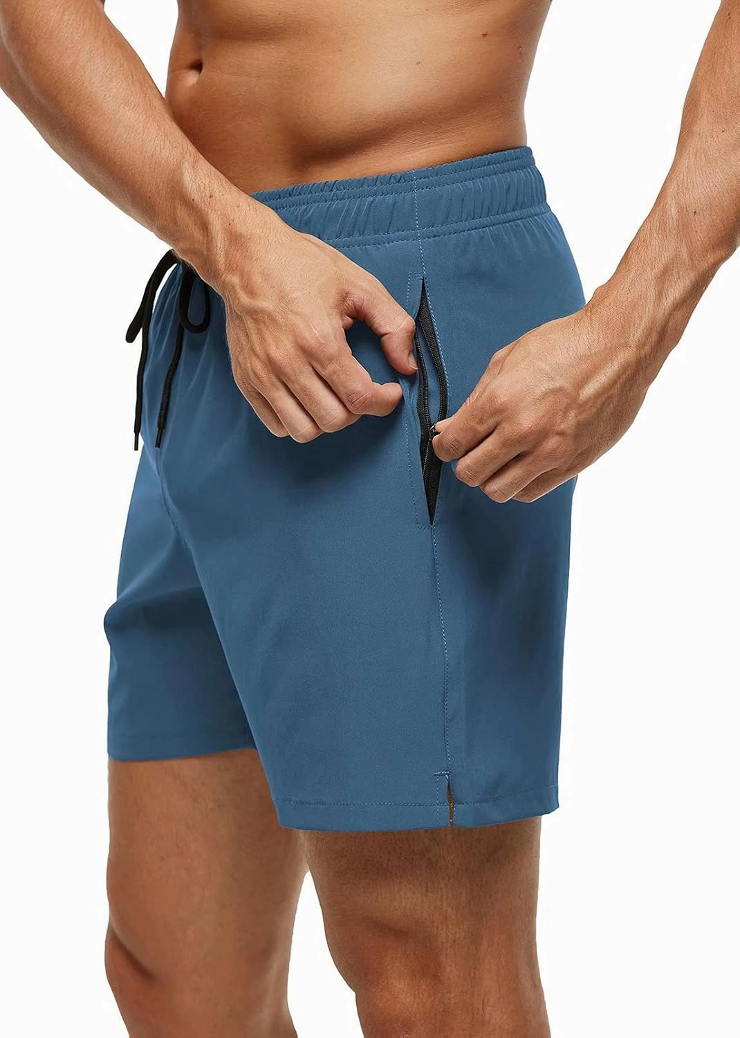Tyhengta Men's Swim Trunks Quick Dry Beach Shorts with Zipper Pockets and Mesh Lining