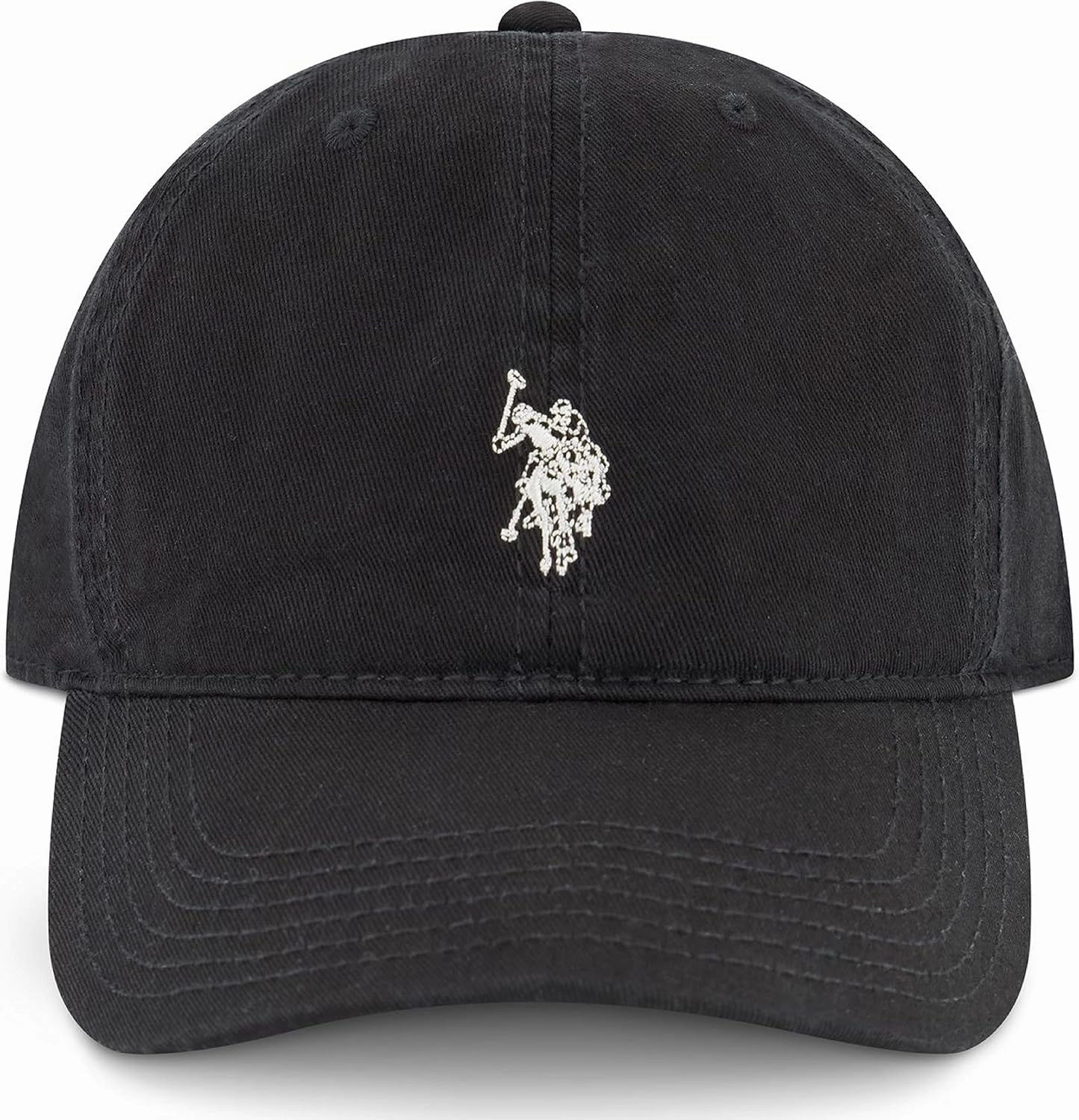 U.S. Polo Assn. Small Polo Pony Logo Baseball Hat, 100% Cotton, Adjustable Cap