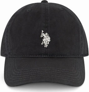 U.S. Polo Assn. Small Polo Pony Logo Baseball Hat, 100% Cotton, Adjustable Cap