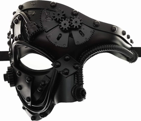 Ubauta Steampunk Metal Cyborg Venetian Mask, Masquerade Mask For Halloween Costume Party/Phantom Of The Opera/Mardi Gras Ball