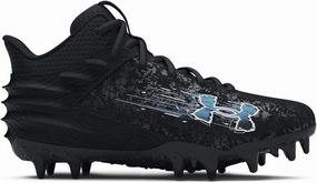 Under Armour Boys Blur Select MC Jr Football Cleats - Track Spike Inspired Design 2 Black/Black