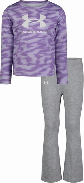 Under Armour girls Long Sleeve Shirt and Legging Set, Durable Stretch and Lightweight