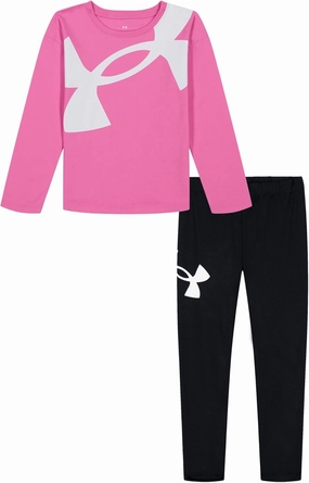 Under Armour Girls Long Sleeve Shirt and Legging Set, Durable Stretch and Lightweight