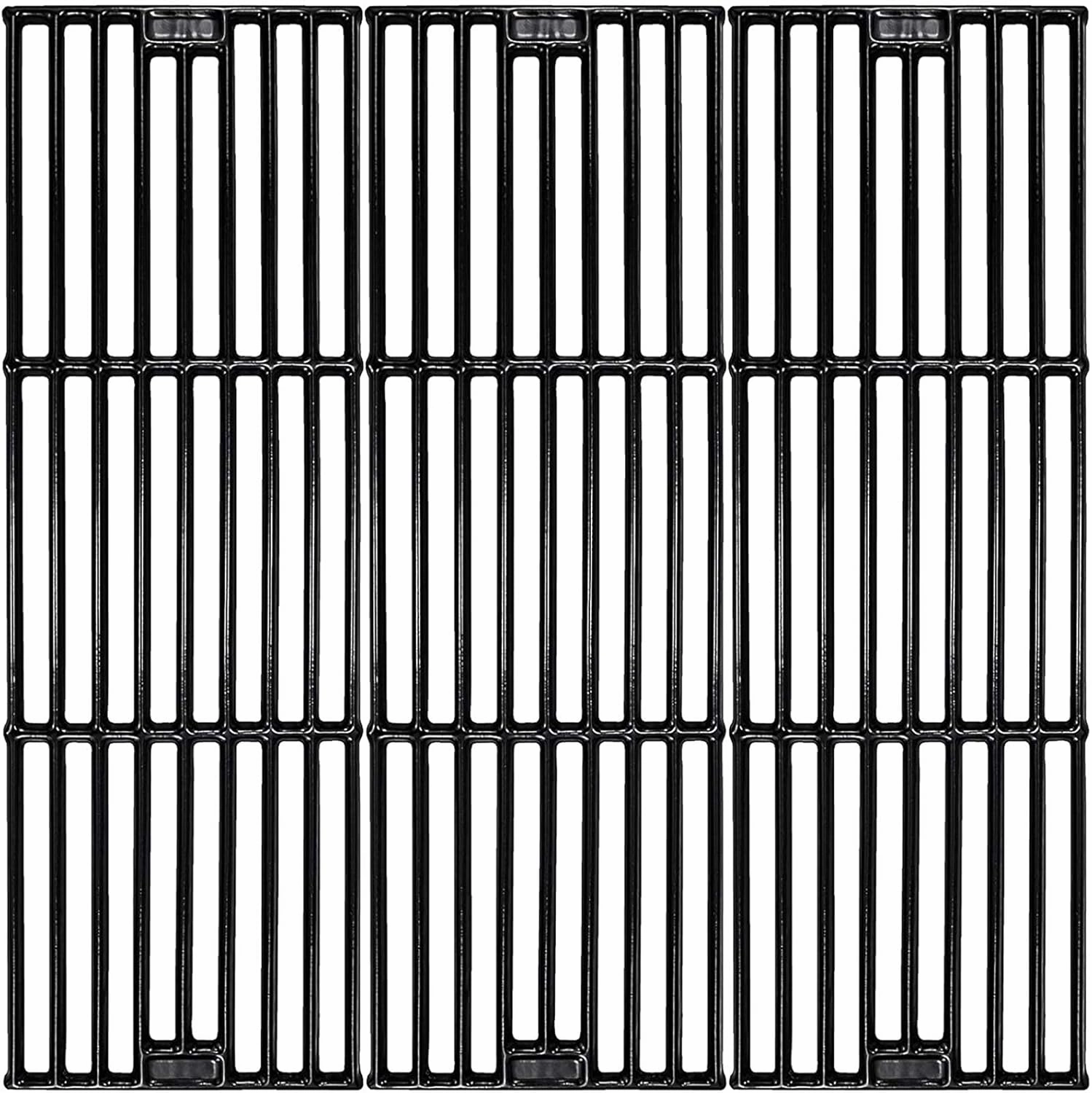 Uniflasy Porcelain Cast Iron Grill Cooking Grates for Chargriller 5050, 3001, 3008, 3030, 3725, 4000, 2121, King Griller 3008, 5252, 19 3/4 Inch Coated Cast Iron Grill Grid Grates Replacement