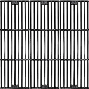 Uniflasy Porcelain Cast Iron Grill Cooking Grates for Chargriller 5050, 3001, 3008, 3030, 3725, 4000, 2121, King Griller 3008, 5252, 19 3/4 Inch Coated Cast Iron Grill Grid Grates Replacement