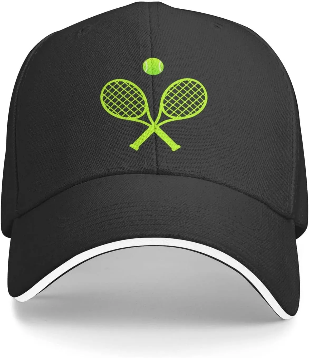 Unisex Love Tennis Baseball Cap Adjustable, Tennis Racket Ball Baseball Hat for Men Women
