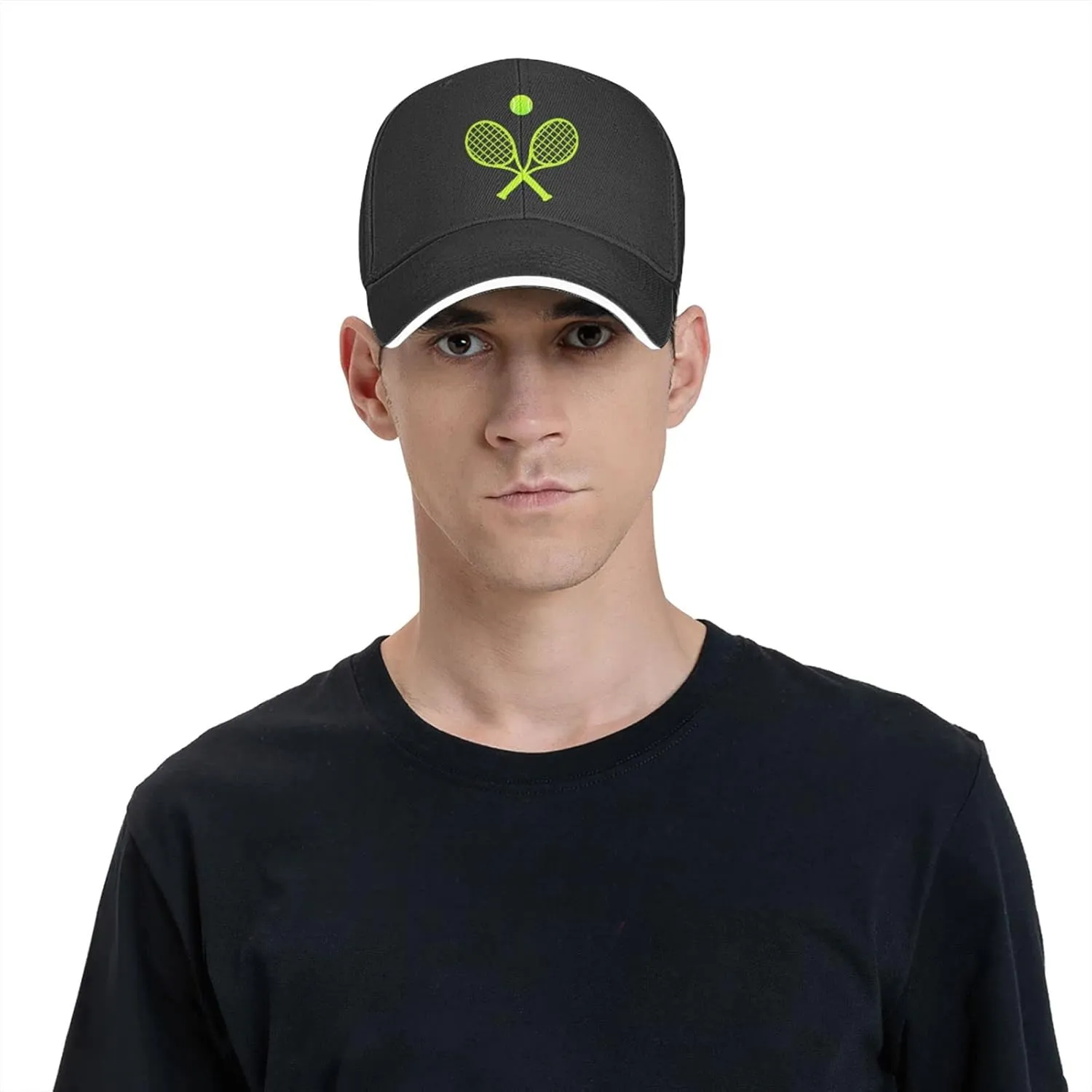Unisex Love Tennis Baseball Cap Adjustable, Tennis Racket Ball Baseball Hat for Men Women