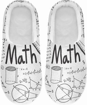 Unisex Memory Foam House Slippers Non-Skid Soft Warm Sole Coral Fleece Slip-on Closed Toe Hand Free Shoes for Bedroom Travel 6-17