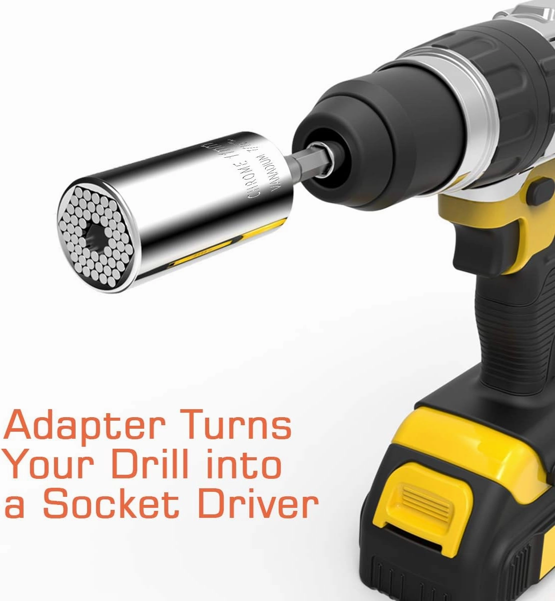 Universal Socket,Self-adjusting Socket Fits Standard 7/16'' - 1-1/4'' Metric 11mm-32mm, Adapter Socket for Wrench Ratchet&Power Drill, Tools Gifts for Men Him Husband Dad Father DIY Handyman Women