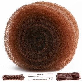 Updo Hair Filler, Padding, Sponge, Donuts, Volume Bumps It Tool and Hairpins, Light Brown