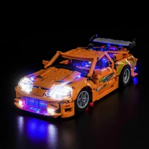 Upgraded Led Light Kit Compatible with Lego Fast and Furious Toyota Supra MK4 Building Set, Lights Decoration Compatible with Lego 42204 (Model Not Included)