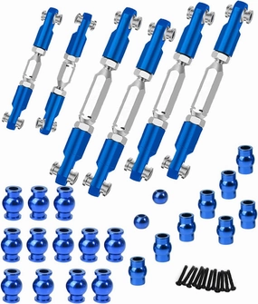 Upgrades Part for 1/10 Senton MEGA550/Granite MEGA550,Aluminum Adjustable Turnbuckles Camber Links Toe Link &Alloy Suspension Link Pivot Ball,Shock Pivot Ball Set,Navy Blue
