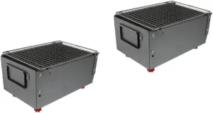 UPKOCH 2pcs Thickened Iron Alloy Bbq Grill Outdoor Bbq Stove Durable Grill Mats for Outdoor Cooking