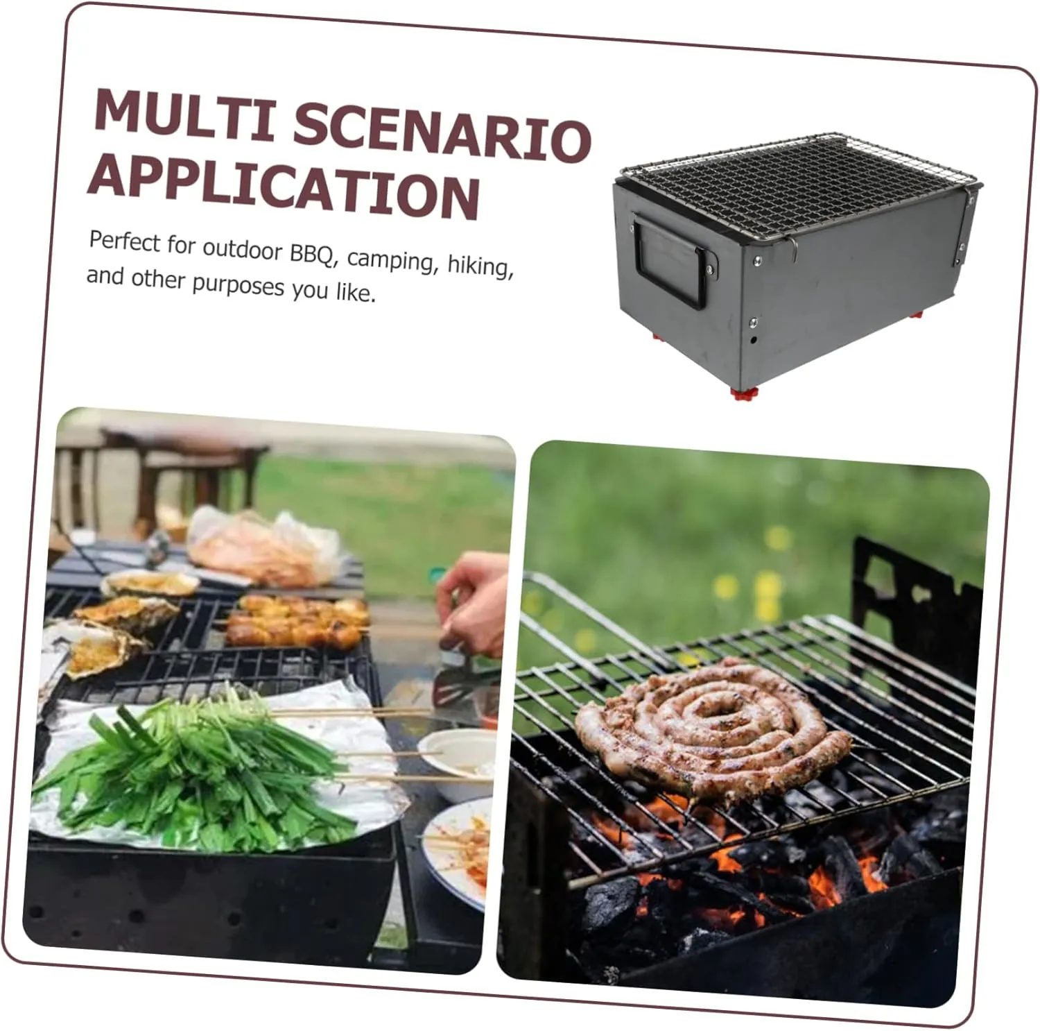 UPKOCH 2pcs Thickened Iron Alloy Bbq Grill Outdoor Bbq Stove Durable Grill Mats for Outdoor Cooking