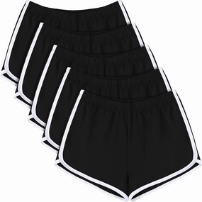 URATOT 5 Packs Soft Comfy Booty Cotton Workout Pants Breathable Lounge Dolphin Shorts Cycling Hiking Pants for Women