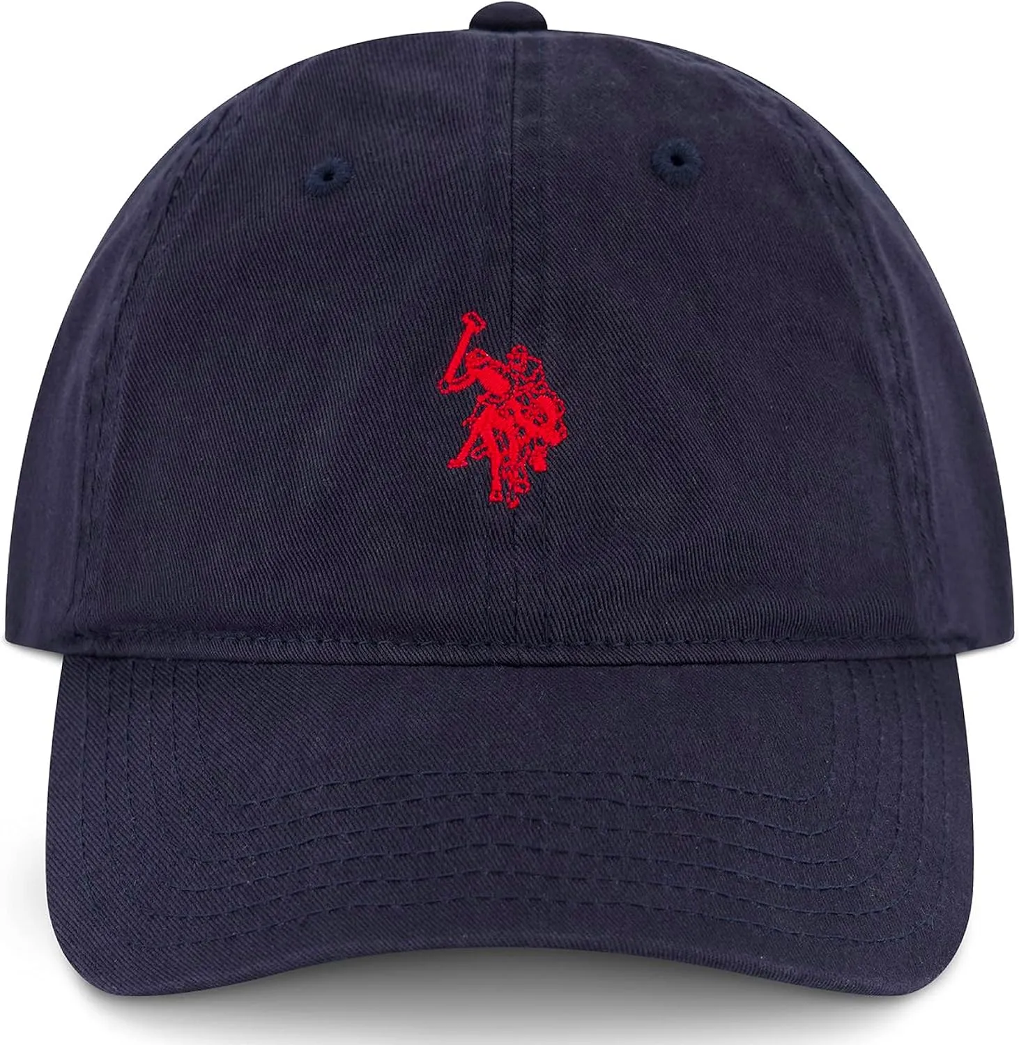 U.S. Polo Assn. Small Polo Pony Logo Baseball Hat, 100% Cotton, Adjustable Cap