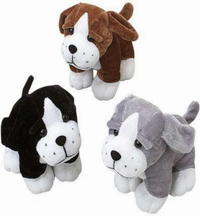 US Toy Sitting Puppy Dog Stuffed Animals Plush (1 Dozen), Colors May Vary