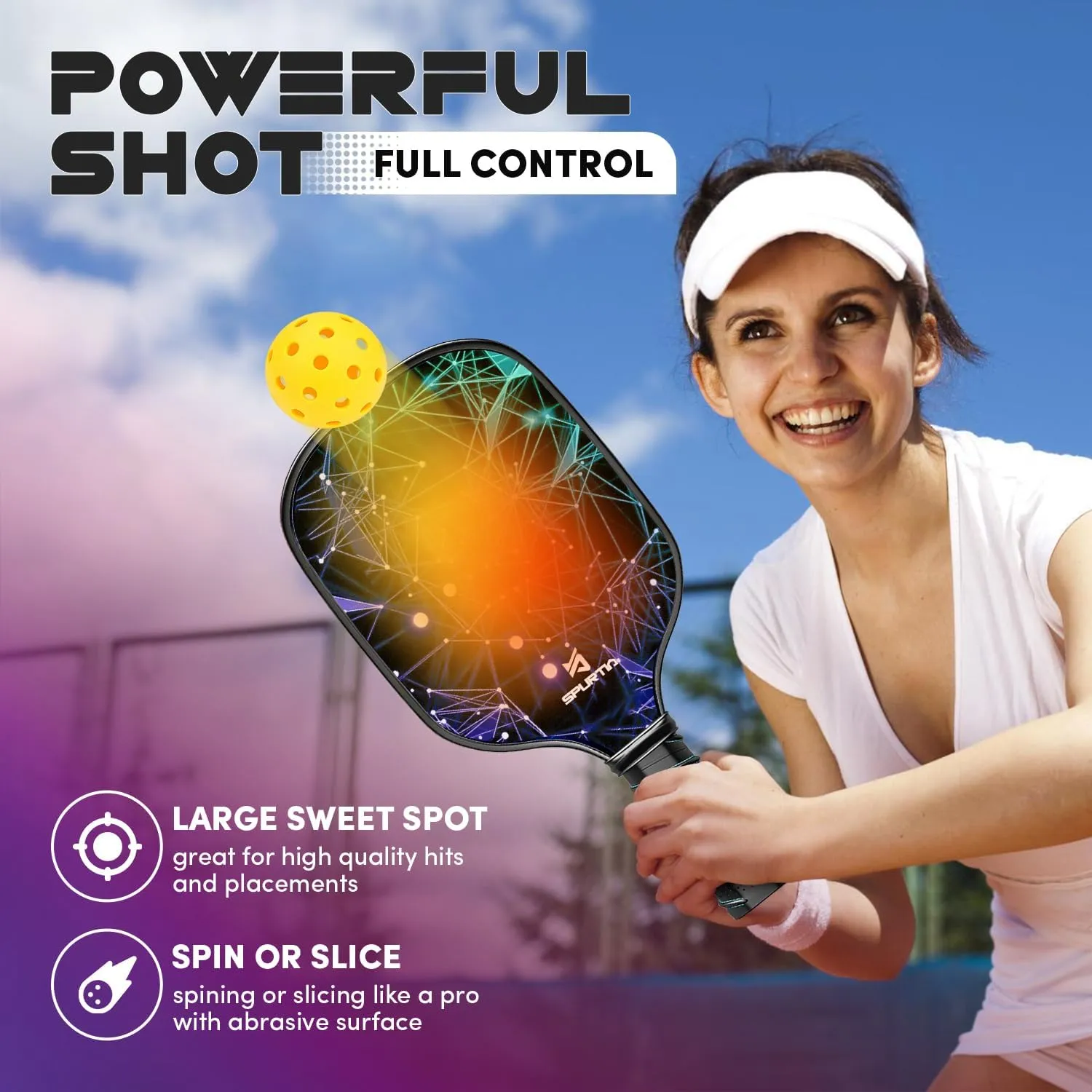 USAPA Approved Pickleball Paddle Set | Fiberglass Surface, with Balls, Grip Tapes & Carry Bag | Quiet, Lightweight Rackets for Men, Women & Beginners